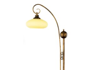 Miniaturka 4 - Lampa podłogowa Bolero w kolorze czarnym i złotym patynowanym – ujęcie 4