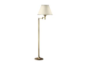 Miniaturka 4 - Lampa podłogowa Classic w kolorze mosiądzu patynowanego na białym tle