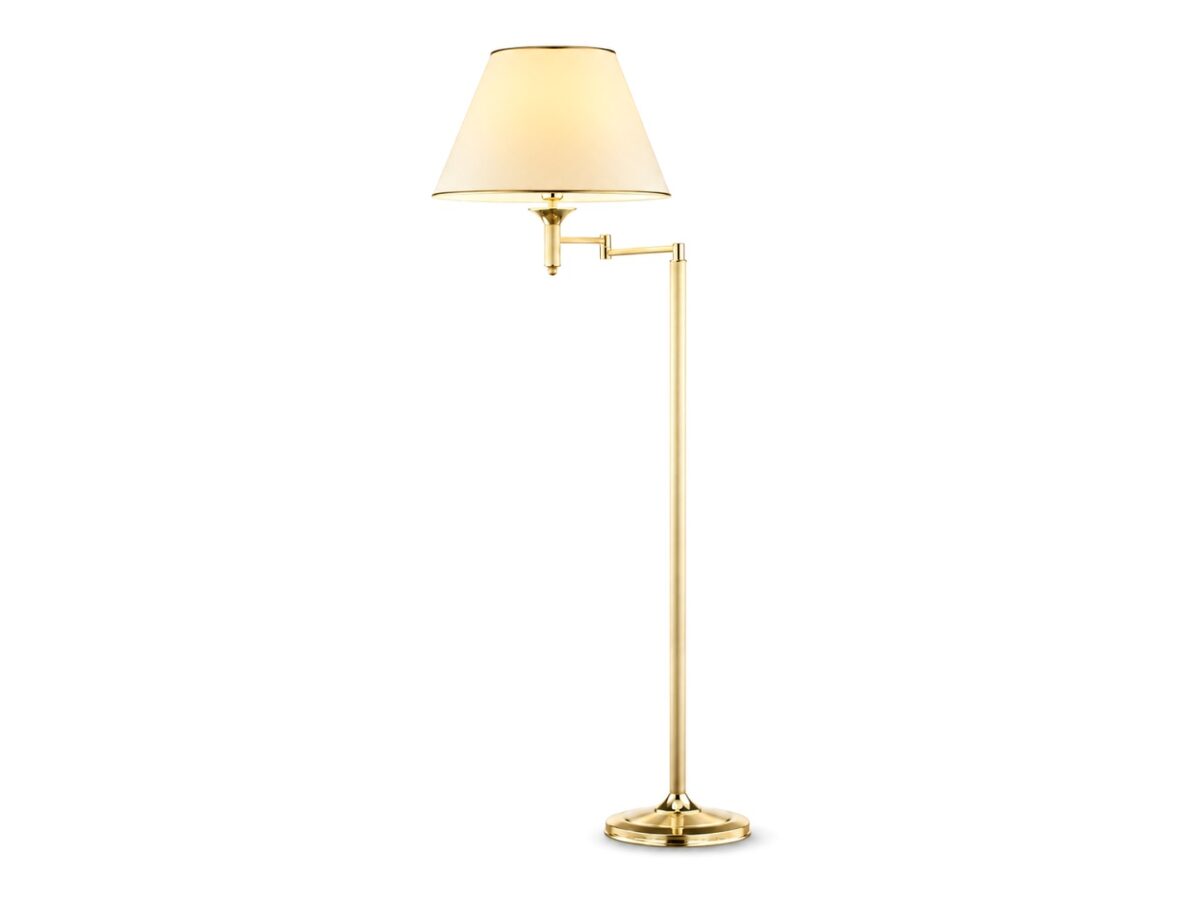 Lampa podłogowa Classic z jasnym abażurem