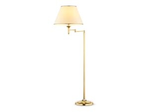 Miniaturka 5 - Lampa podłogowa Classic z jasnym abażurem na białym tle