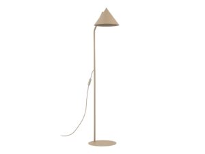 Miniaturka 1 - Lampa podłogowa Cono w kolorze piaskowego beżu na białym tle