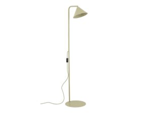 Miniaturka 2 - Pistacjowa lampa podłogowa Cono ze stożkowym kloszem na białym tle
