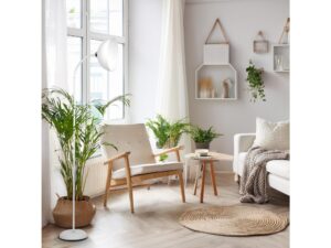 Miniaturka 6 - Lampa podłogowa Corasano biało-chromowana aranżacja