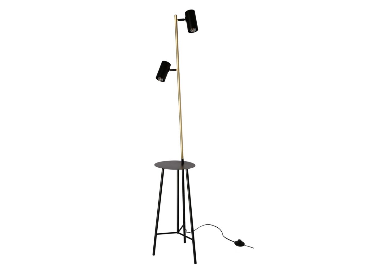Lampa podłogowa Davonira czarno-złota 164 cm 2 × GU10