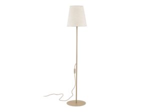 Miniaturka 2 - Lampa podłogowa Elizabeth E27 piaskowy beż z tkaninowym abażurem, zdjęcie na białym tle