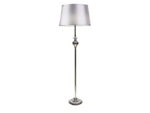 Miniaturka 3 - Lampa podłogowa Fenetano chromowana ze srebrnym abażurem