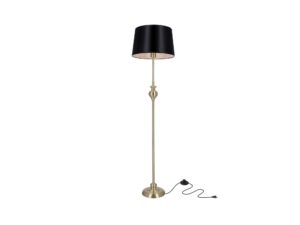Miniaturka 1 - Lampa podłogowa Fenetano z czarnym abażurem widziana z innej strony
