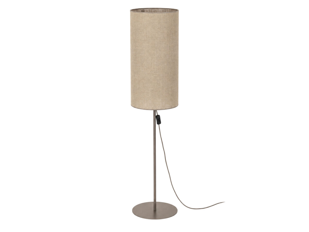 Lampa podłogowa Fieno 133 cm z lnianym abażurem