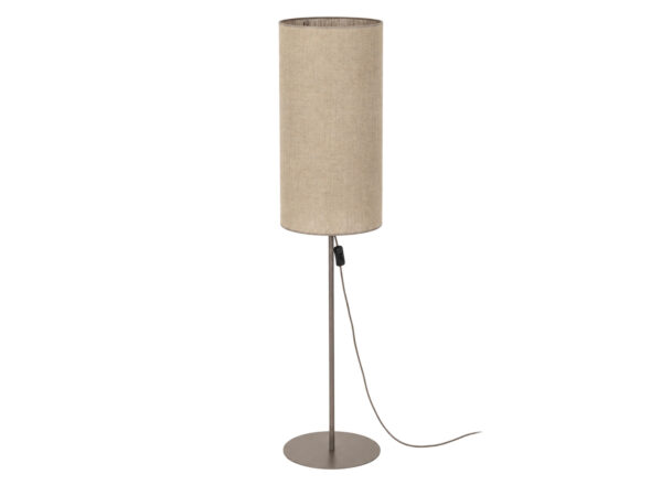 Lampa podłogowa Fieno w ciemnym brązie na białym tle