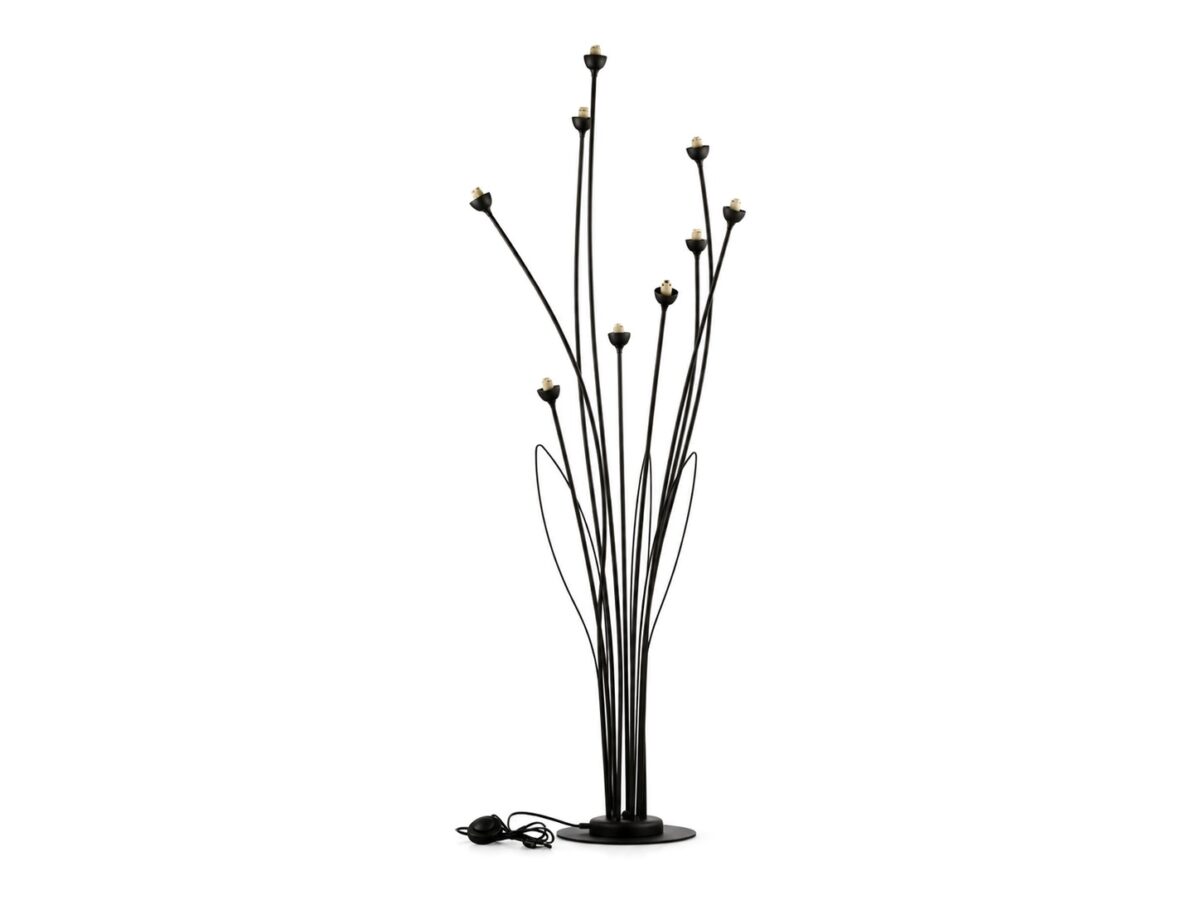 Lampa podłogowa Gloriosa 9-punktowa ze szklanymi kloszami
