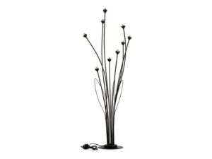 Miniaturka 9 - Lampa podłogowa Gloriosa 9-punktowa ze szklanymi kloszami na białym tle