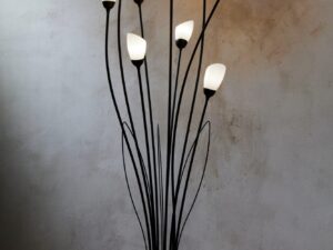 Miniaturka 2 - Lampa podłogowa Gloriosa 9-punktowa, czarny mat i biały, ujęcie 1