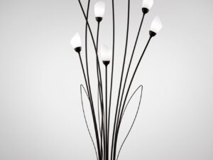 Miniaturka 3 - Lampa podłogowa Gloriosa 9-punktowa, czarny mat i biały, ujęcie 2