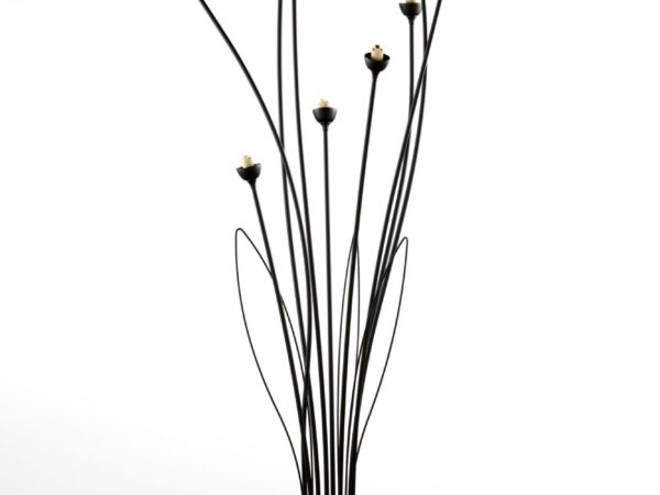 Lampa podłogowa Gloriosa 9-punktowa, czarny mat i biały, ujęcie 3