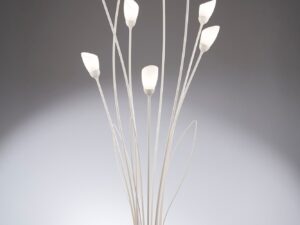 Miniaturka 5 - Lampa podłogowa Gloriosa 9-punktowa, piaskowo-szary i biały, ujęcie 1