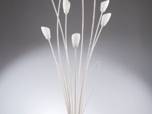 Miniaturka 6 - Lampa podłogowa Gloriosa 9-punktowa, piaskowo-szary i biały, ujęcie 2