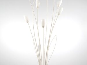 Miniaturka 7 - Lampa podłogowa Gloriosa 9-punktowa, piaskowo-szary i biały, ujęcie 3