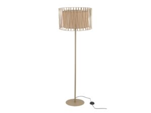 Miniaturka 1 - Lampa podłogowa Harmony w piaskowym beżu z jutowym abażurem, zdjęcie na białym tle