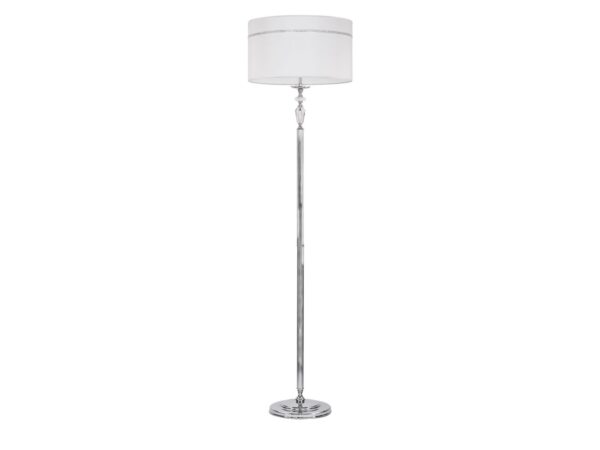 Lampa podłogowa Hilton 3-punktowa z abażurami i chromowaną konstrukcją