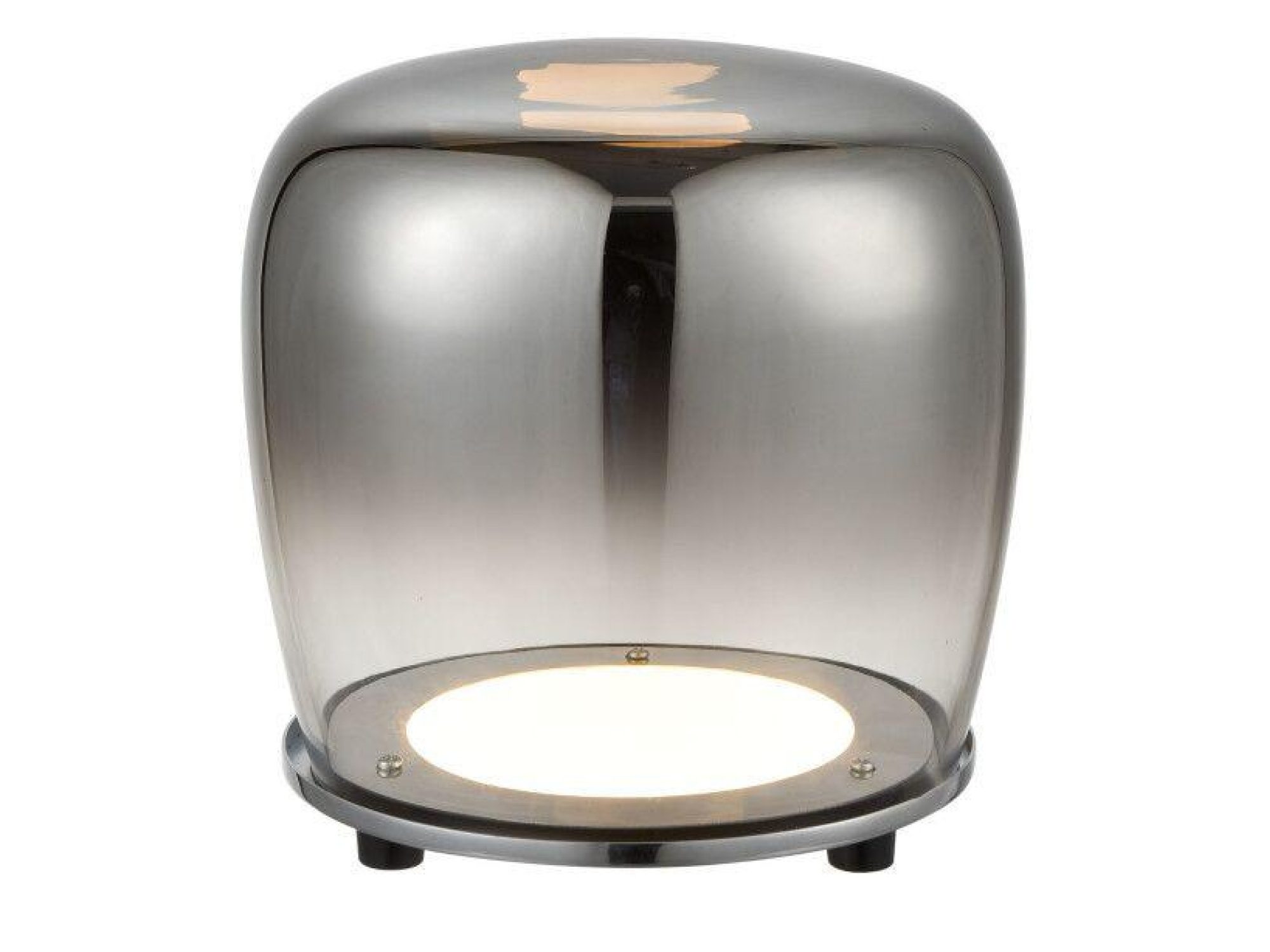 Lampa stojąca Kalesona czarna ze szklanym kloszem na białym tle