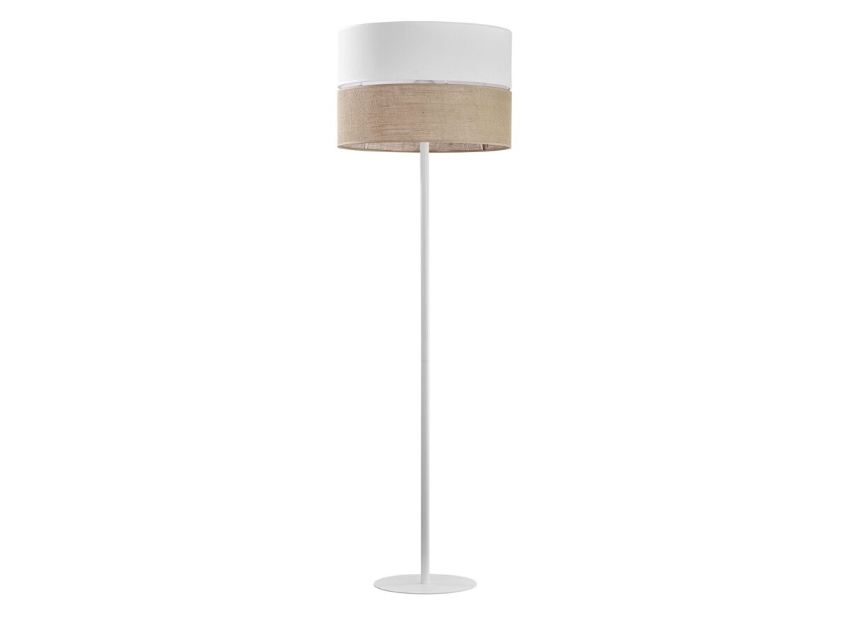 Lampa podłogowa Linobianco 159 cm biało-brązowa