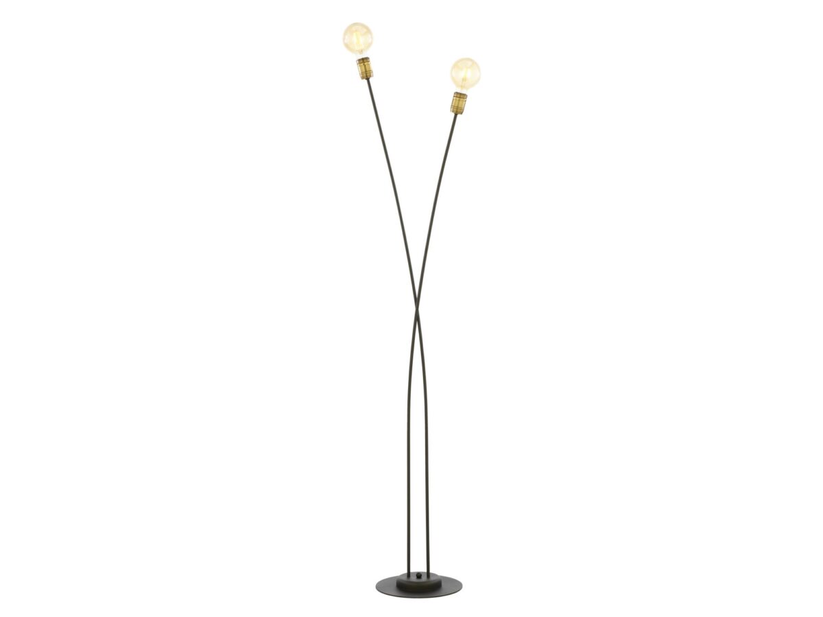 Lampa podłogowa Luce 2-punktowa złoto-czarna