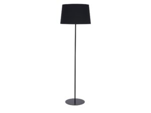 Miniaturka 6 - Czarna lampa podłogowa Maja 148 cm z abażurem na białym tle