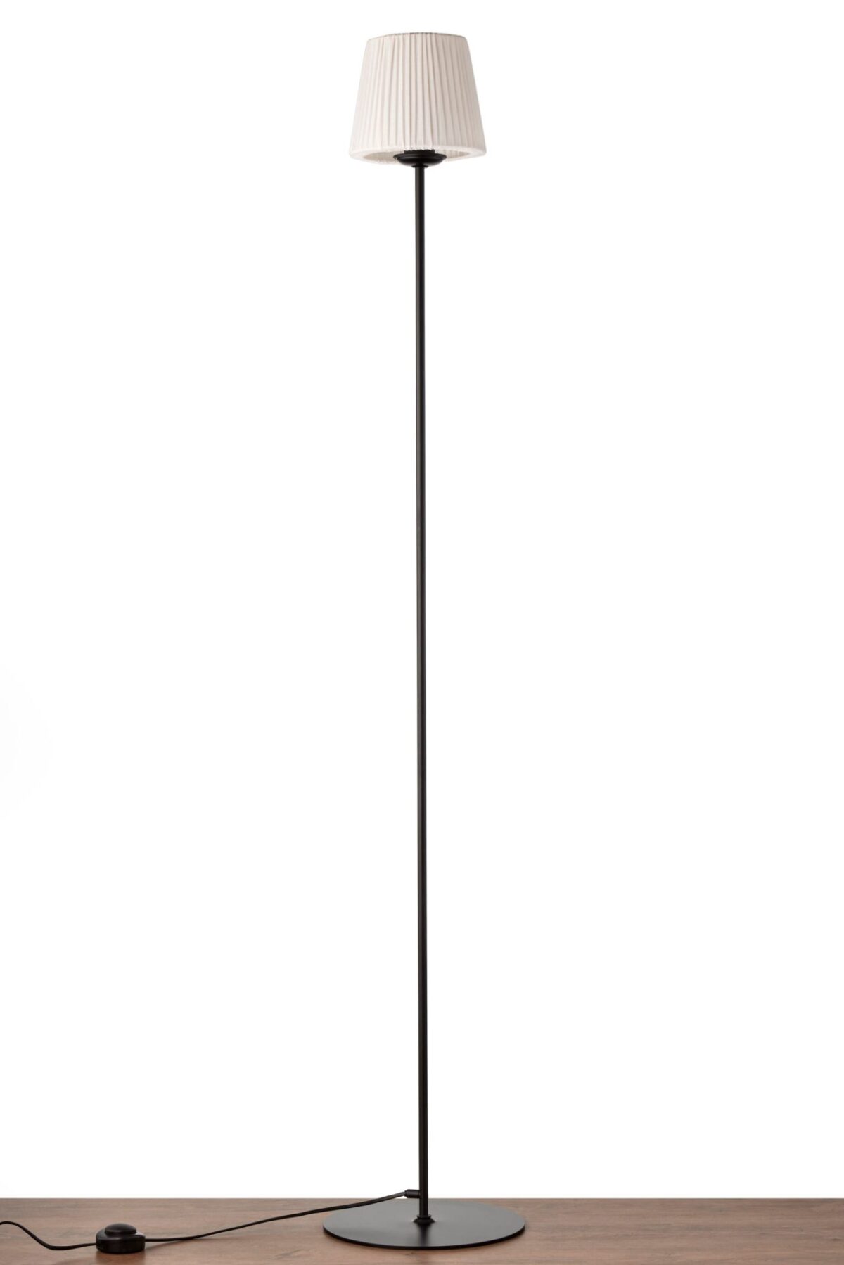 Lampa podłogowa Milo z plisowanym abażurem