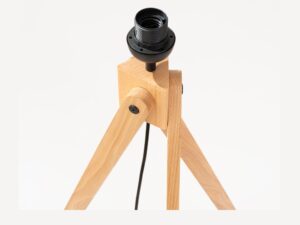 Miniaturka 35 - Lampa podłogowa Narello 140 cm granatowy / naturalne drewno – drewniany trójnóg z oprawką