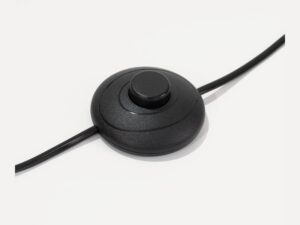 Miniaturka 36 - Lampa podłogowa Narello 140 cm granatowy / naturalne drewno – włącznik nożny