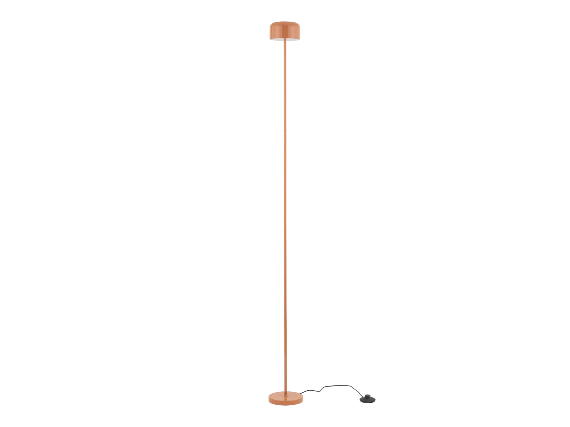 Lampa podłogowa Noa łososiowa LED na białym tle
