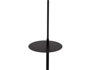 Miniaturka 2 - Lampa podłogowa Orimona z okrągłą półką na czarnym stelażu