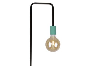 Miniaturka 4 - Lampa podłogowa Orimona z zieloną oprawką i ozdobną żarówką