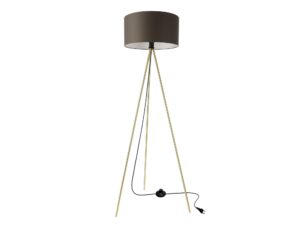 Miniaturka 2 - Lampa podłogowa Orotela ze złotym trójnogiem i grafitowym abażurem