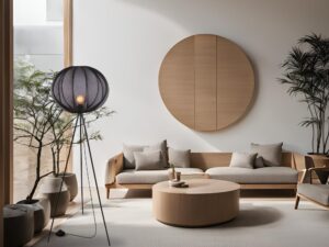 Miniaturka 6 - Lampa Pelato z czarnym abażurem w salonie przy oknie