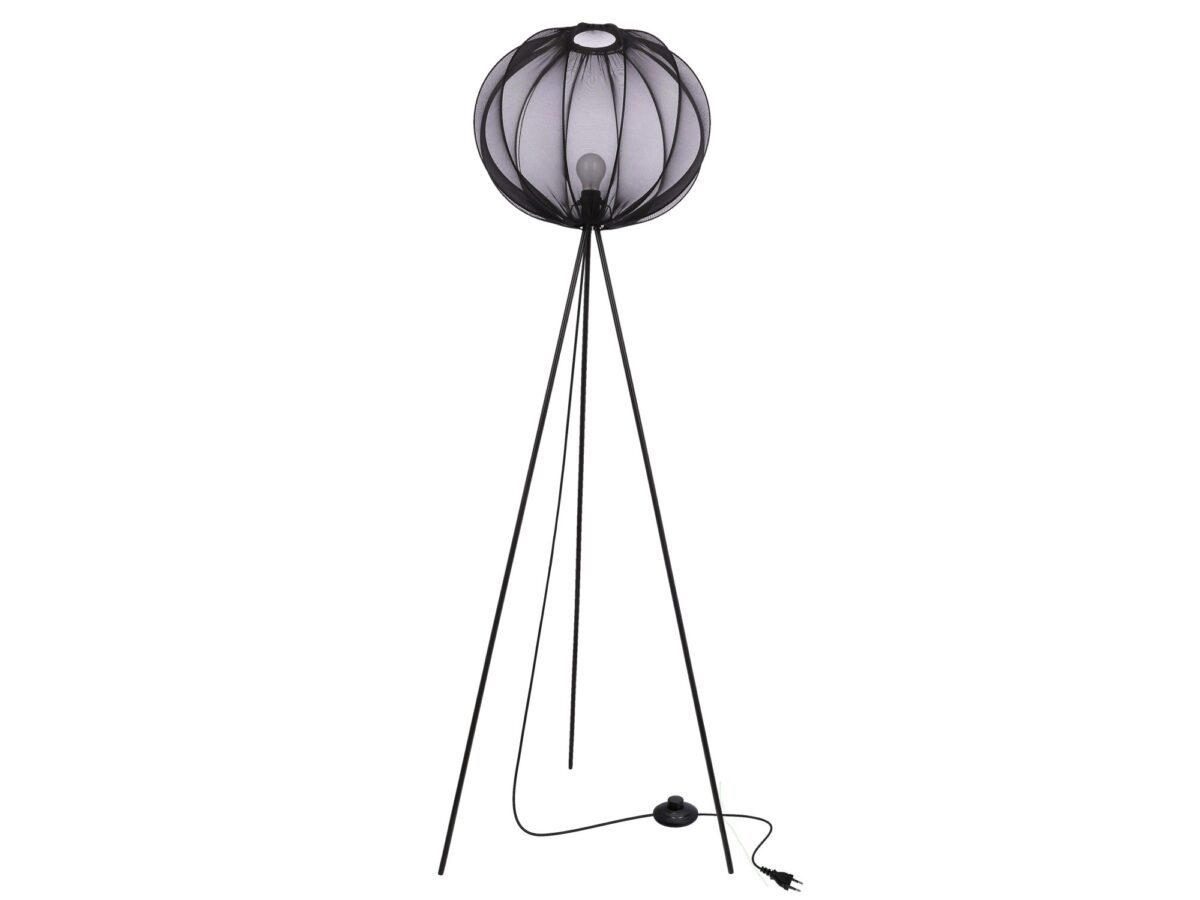 Lampa podłogowa Pelato 161 cm na trójnogu z kulistym abażurem