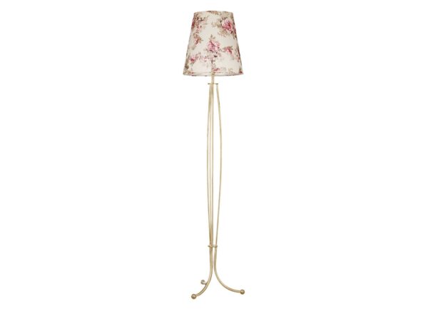 Lampa podłogowa Sara w kolorze ecru z abażurem