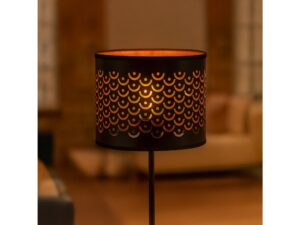 Miniaturka 5 - Czarno-złota lampa podłogowa Seloda w aranżacji – ujęcie 4