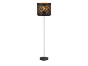 Miniaturka 7 - Lampa podłogowa Seloda czarno-złota na białym tle
