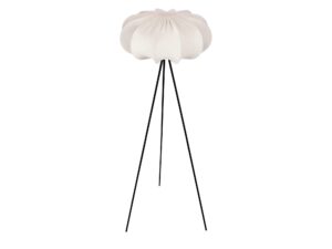 Miniaturka 4 - Lampa podłogowa Ulidino z kremowym abażurem latte na białym tle