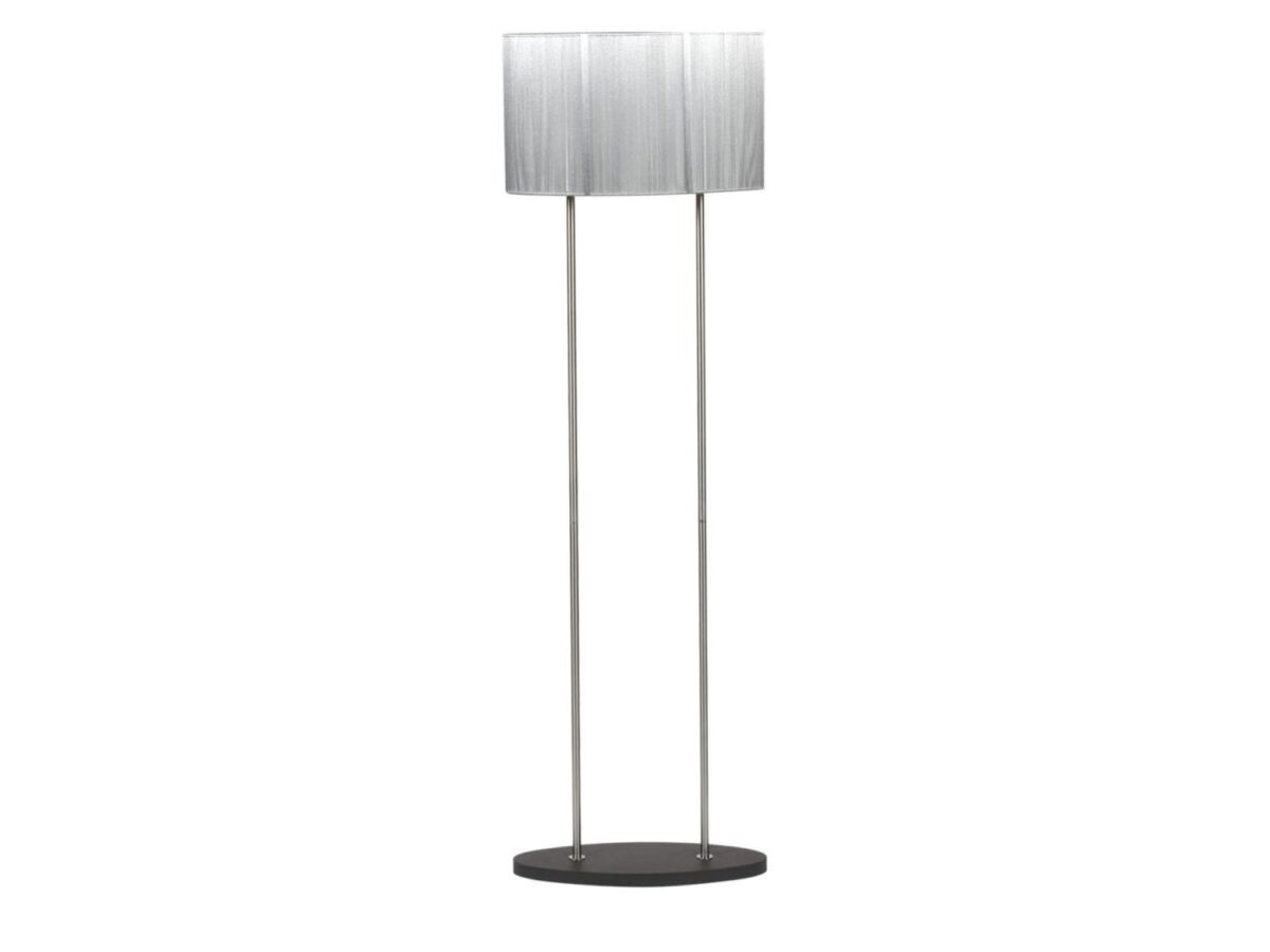 Lampa podłogowa Valoseta srebrna 150 cm 2 × E27