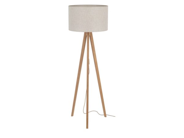 Lampa podłogowa Viga Shade w kolorze sosny na białym tle