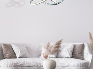Miniaturka 3 - Lampa Revodino chrom LED w aranżacji salonu