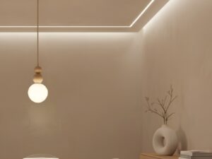 Miniaturka 3 - Lampa wisząca Rona 2 w jasnobrązowym wykończeniu w aranżacji