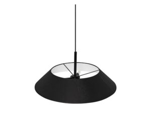 Miniaturka 3 - Czarna lampa wisząca SAKOSI B z tekstylnym kloszem, packshot