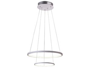 Miniaturka 1 - Biała podwójna lampa Selavona z dwoma ringami LED.
