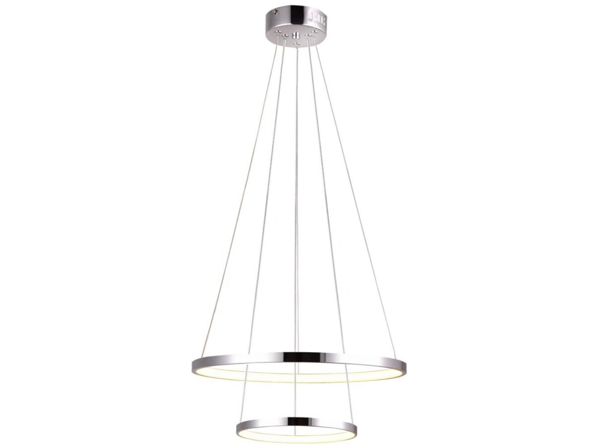 Lampa wisząca Selavona podwójny ring LED 50 cm