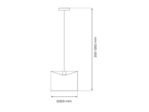 Miniaturka 2 - Lampa wisząca Seloda 1 × E27 30 cm czarno-złota – zdjęcie 3