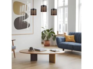 Miniaturka 1 - Lampa wisząca Seloda 3 × E27 64 cm czarno-złota – zdjęcie 2