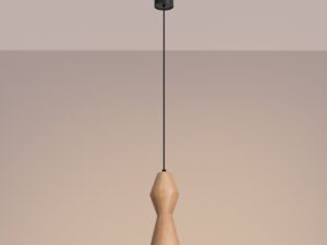Miniaturka 20 - Drewniana lampa Selviora 10 cm w jasnym wnętrzu